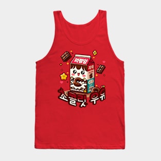 Chocolate Milk Box - Cute aesthetic Korean Style sweets Tank Top